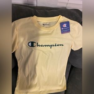 Yellow champions shirt